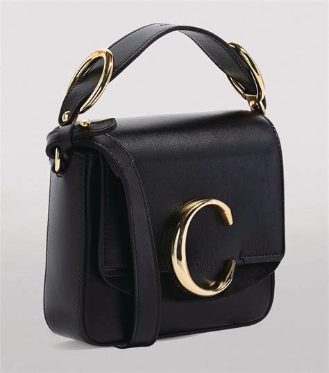 chloe c mini bag black|chloe mini crossbody bag.